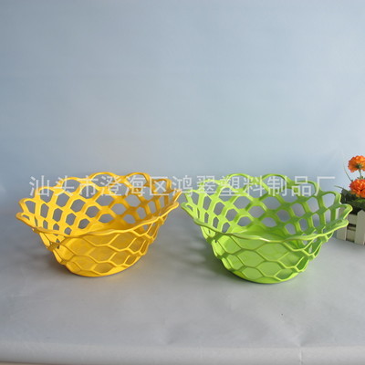 厂家直销雅家丽椭圆塑料大号水果篮——品质家用收纳优选