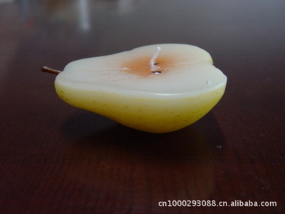 仿真水果蜡烛 半个梨香味蜡烛的工艺与市场探析